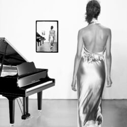 Fine Art Print – Frau und Klavier